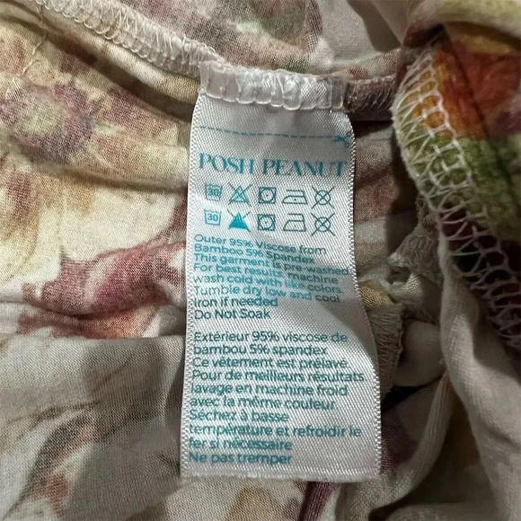 Posh Peanut Gracie Ruffle Footie Pajama 12-18M Floral Multicolor - Picture 6 of 8